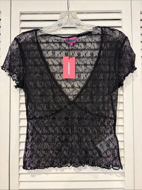 EDIKTED Black Lace Top (NWT)